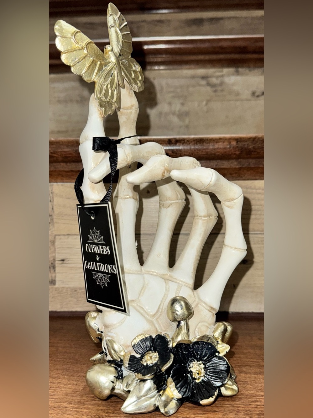 Cute 🥰 Goth Skeleton 💀 Hand 🖐️ Holding a Butterfly 🦋 Decor Holiday Home